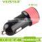 veister cheap led dual car charger 5v 2.4a for smartphones