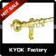KYOK golden color decorative metal curtain bracket,plastic curtain finials on hot sale