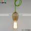 Modern Ceiling Lights E27 Wood Pendent Light Cord Set