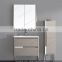 800mm vanity with ceramic basin, accessed with Mirror Cabinet and side cabinet, chrome decorative cube