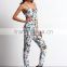 http://hlhfushi.en.alibaba.com/ Women Custom-made Print Full Length Playsuits With Back Cut Out Bow-Tie