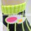cheap colorful cotton ankle sock with striped cuff