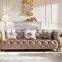 2016 italian classical fabric sofa solid wood feed with gold & siliver foil AL037
