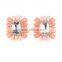Fine Jewelry 2016 Hanging Earrings Stud Design Square Women's Wedding Shining Crystal Earrings