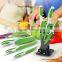 6pcs non stick coating stainless steel knife set