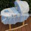 Embroidery Baby Moses Basket set with various designs