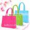 Wholesale fashion candy color waterproof silicone beach bag with rope handle