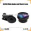 Creative Design Clip HD Optical Glass 0.45x Super Wide Angle Lens 20x Macro Lens for iPhone 6S Samsung Galaxy S7