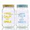 16oz Customized Decal Glass Mason Jar Without Handle