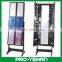 Two Door Wooden Mirrored Jewelry Cabinet with Floor Standing Armoire Furniture Designs and Base below and Cosmetic Mirror inside