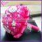 LATEST ARRIVAL handmade red flower bouquet with artificial pearl
