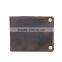 Unique design vintage style men's genuine crazy horse leather wallet with coin pocket