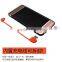 Fashionable ultra slim cable in line power bank 8000mah,credit power bank for univeral phone
