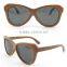 Fashionable Lady Cat Eye Simple Design Brand Wood Sunglasses Eyewear