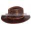 Henschel Mens Brown Genuine Oiled Leather Walker Western Cowboy Hat NEW