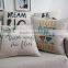 Throw English word printed cushions decorative polyester fiber pillow case