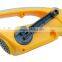 solar dynamo flashlight charger & Camping flashlight with Siren & Emergency charger
