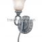 hot selling vintage style red wall lamps with beige glass lamp shade good for hotel decor