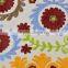 Suzani Embroidered Cushion Cover Indian Pom Pom Lace Pillows Boho Ethnic Vintage Shams Throw