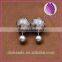 A Pair Of Fashion Earrings Pearl Two Kind Usage Double Pearl Beads Plug Earrings NEW Jewelry