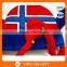 Wholesale Party Event Decoration Nation Flag Color Cow Horn With Hair And Bells Hat