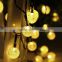 Christmas Holiday Name Solar Power 4.8M 20 LED Ball String Lights