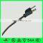 125v 5a plug cord UL certified ac power cord 3 pin plug for sale