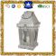 Antique Grey LED candle wooden lantern for outdoor decoration