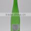 Tall hock green color 750ml wine bottle with cork