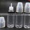 PET Plastic Needle Tip Bottles for e cigarette ilo with child proof cap