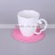 2015 new products home used high temperature resist eco-friendly marerial EVA pink green and blue fresh color round cup coaster