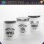 Modern ceramic white 3pcs rubber seals for canisters