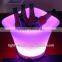 PE portable ice cooler champagne RGB color changing cordless rechargeable led ice bucket light