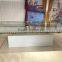 New design golden glass top wedding table with crystal