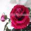 SJ20170004 red wine artificial silk flower rose bud