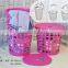 emc plastic round laundry basket with lid,storage box