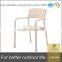 Stylish design white PE wicker rattan garden dining chair