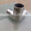 Stainless steel 3 way pipe connector