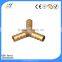 y tee copper pipe fitting copper male hose fitting