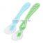 New Arrival Feeding Supplies BPA Free Silicone Flexible Tip Baby Kids Spoon, with Storage Case