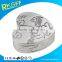zinc alloy heart letter carved gift box set for baby first tooth and first curl