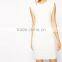 women fashion chiffon simple OL pencil midi dress