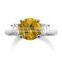 Round Citrine Color High Quality Crystal Glass Rhinestones for Jewelry Making