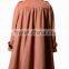 High Quality Turndown Collar Double Breasted Flared Tweed Long Style Coats