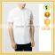 White Double Pocket Poplin Short Sleeve Casual Shirt