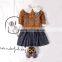 S16252A Autumn children skirt girls' cotton pleated short skirt