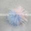 Myfur Knit Beanie China Wholesale Racoon Fur Pom Pom Bi-color Pink Cute Fur Ball