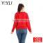 2017 christmas pullover Fashion winter jacquard plain knit pattern christmas jumper sweater for woman