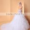 A-line Wedding Dress Open Back Floor-length Strapless Lace Tulle with Lace bridal gown P001