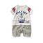 2016 summer navy style stripe baby boy romper